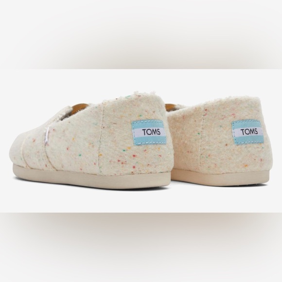 Tom’s Alpargata REPREVE® Twill natural faux shearling slip on flats size 11 new - Picture 6 of 6